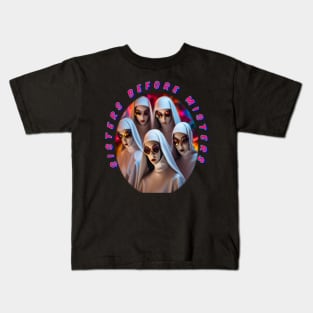 Sisters before misters, cool galentines girls,galantines, unique Kids T-Shirt